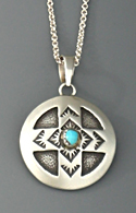 Four Directions Pendant with Natural Ithaca Peak Turquoise 2008